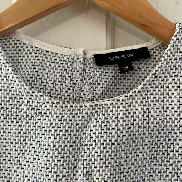 DREW By Anthropologie Tweed Fringe Top - Picture 2 of 4